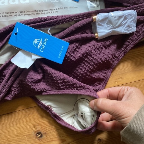 🆕 Cupshe S/M Plum Spritz Purple Bikini Set - Picture 7 of 8